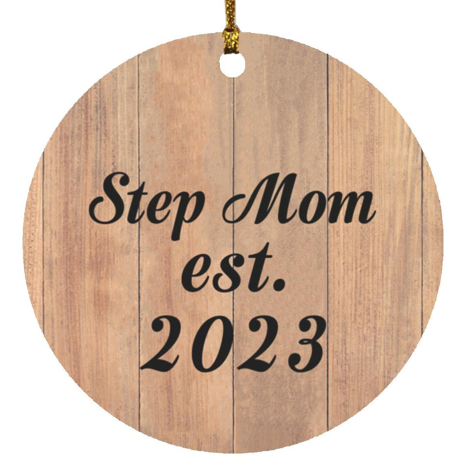 Step Mom Established EST. 2023 - Circle Ornament C