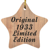 91st Birthday Original 1933 Limited Edition - Star Ornament C