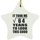 8th Birthday Took Square Root of 64 Years To Look Good - Star Ornament