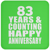 Happy 83rd Anniversary 83 Years & Counting - Drink Coaster