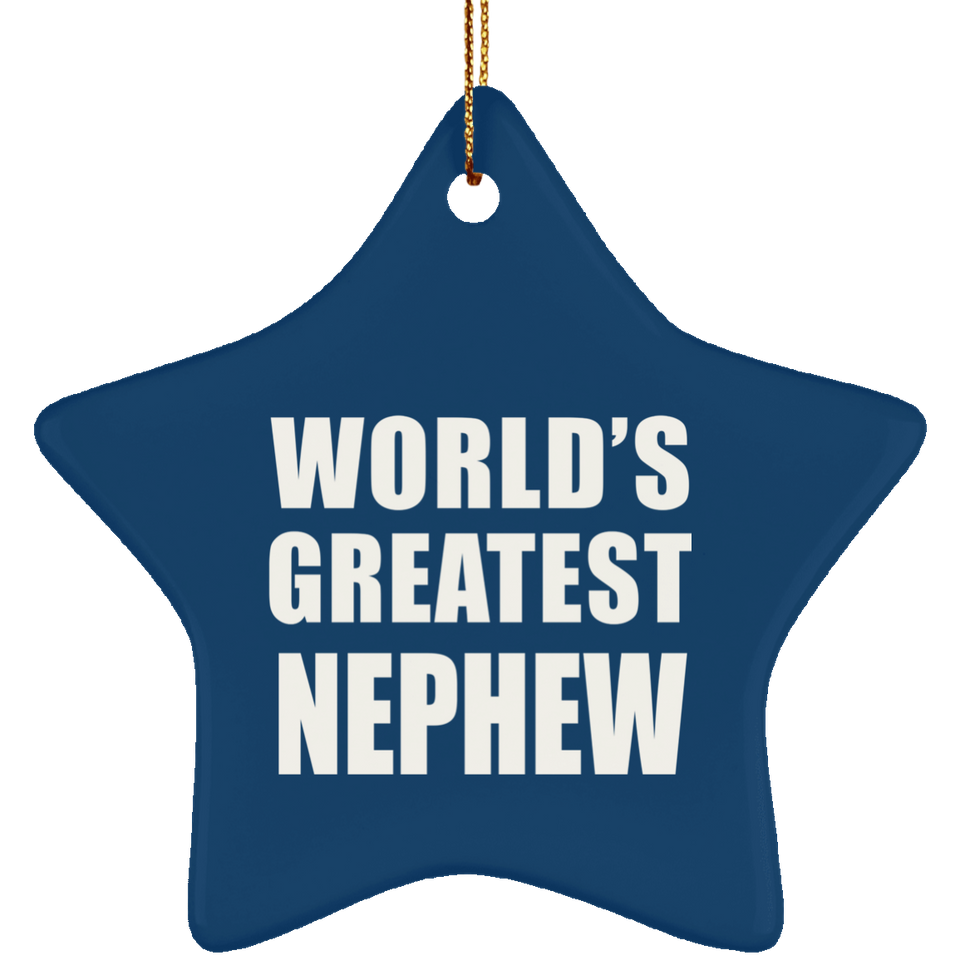 World's Greatest Nephew - Star Ornament