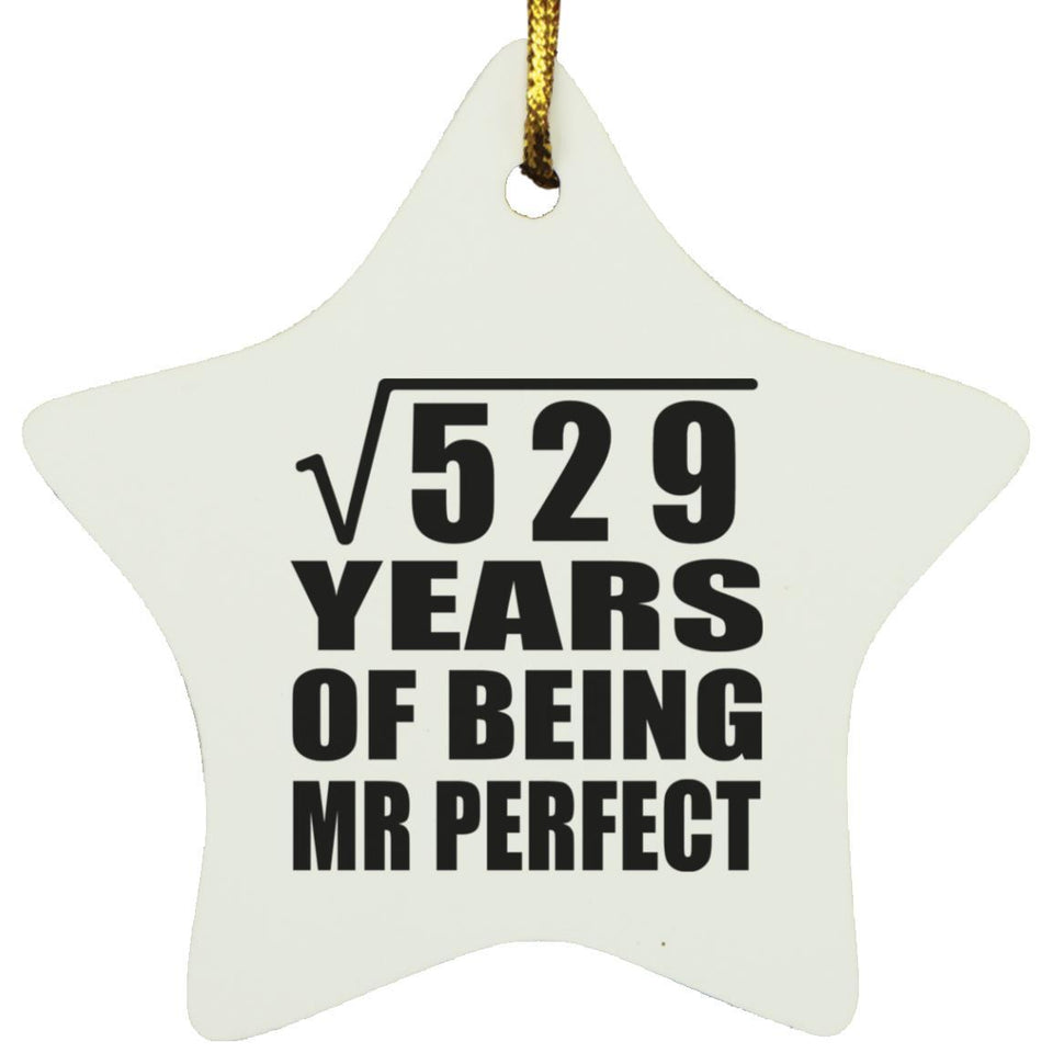 23rd Anniversary Square Root of 529 Years of Mr Perfect - Star Ornament