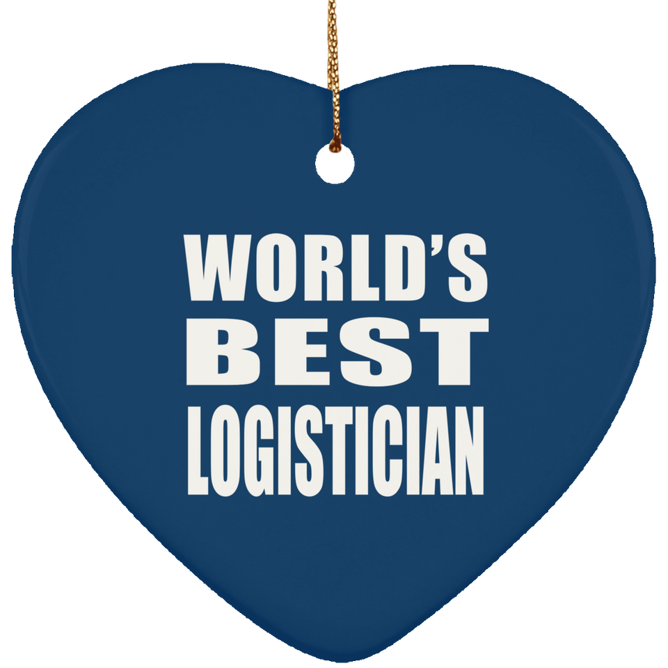 World's Best Logistician - Heart Ornament
