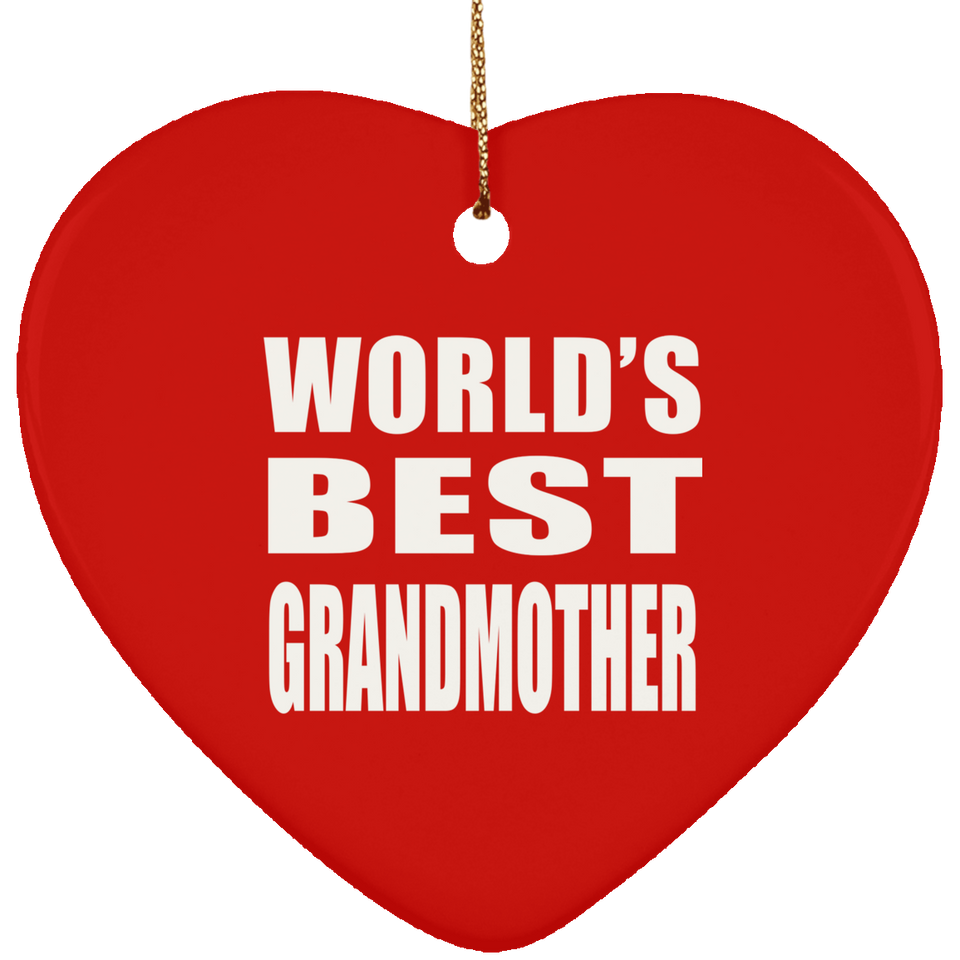 World's Best Grandmother - Heart Ornament