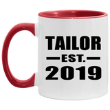 Tailor Established EST. 2019 - 11oz Accent Mug Red