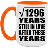 36th Anniversary Square Root of 1296 Years Still In Love - 15oz Accent Mug Orange