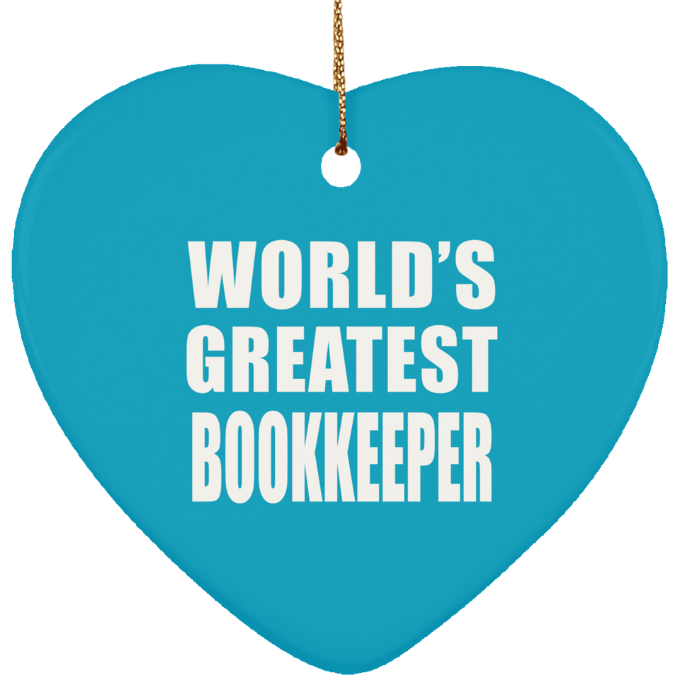 World's Greatest Bookkeeper - Heart Ornament