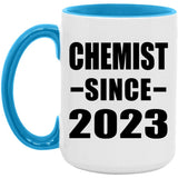 Chemist Since 2023 - 15oz Accent Mug Blue