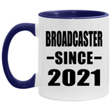 Broadcaster Since 2021 - 11oz Accent Mug Purple