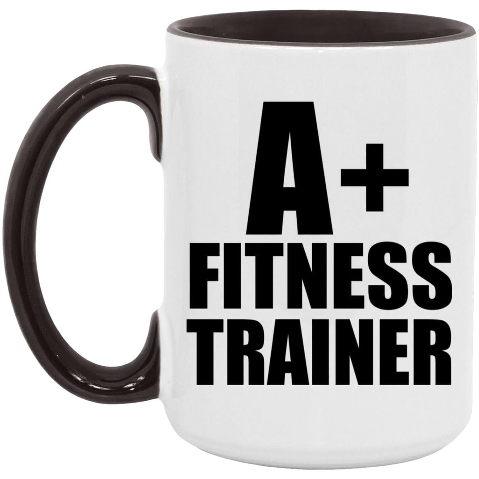A+ Fitness Trainer - 15oz Accent Mug Black