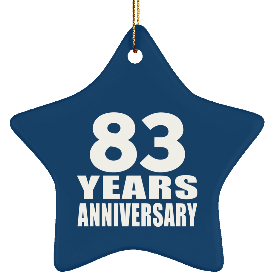 83rd Anniversary 83 Years - Star Ornament