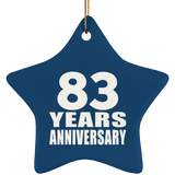 83rd Anniversary 83 Years - Star Ornament