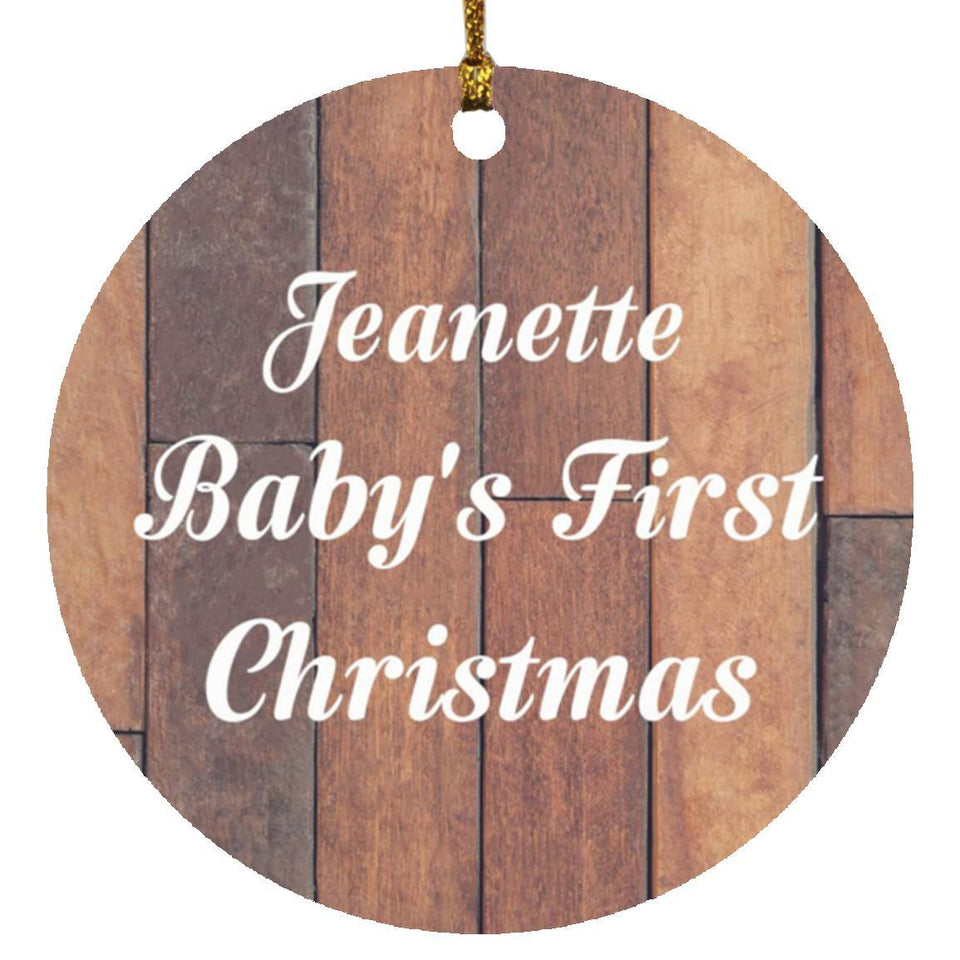 Jeanette Baby's First Christmas - Circle Ornament E