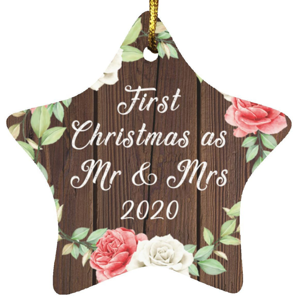 First Christmas As Mr & Mrs 2020 - Star Ornament A