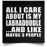 All I Care About Is My Labradoodle - Poster Square