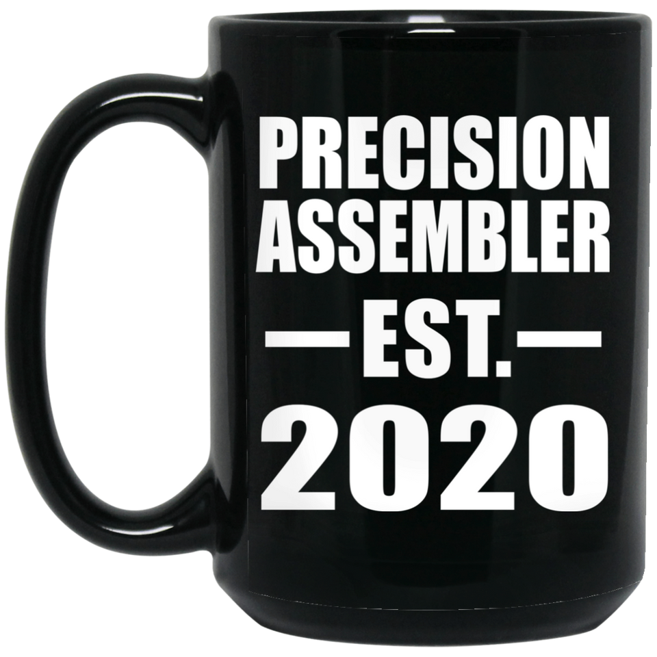 Precision Assembler Established EST. 2020 - 15oz Coffee Mug Black