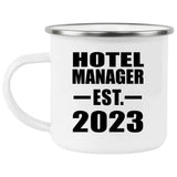 Hotel Manager Established EST. 2023 - 12oz Camping Mug