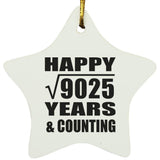 Happy 95th Anniversary Square Root of 9025 Years & Counting - Star Ornament