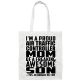 Proud Air Traffic Controller Mom Of Awesome Son - Tote Bag White