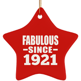 103rd Birthday Fabulous Since 1921 - Star Ornament