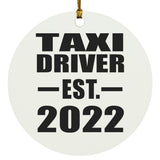 Taxi Driver Established EST. 2022 - Circle Ornament