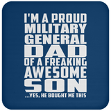 Proud Military General Dad Of Awesome Son - Drink Coaster
