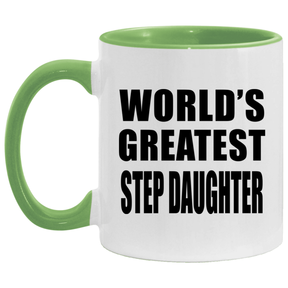 World's Greatest Step Daughter - 11oz Accent Mug Green