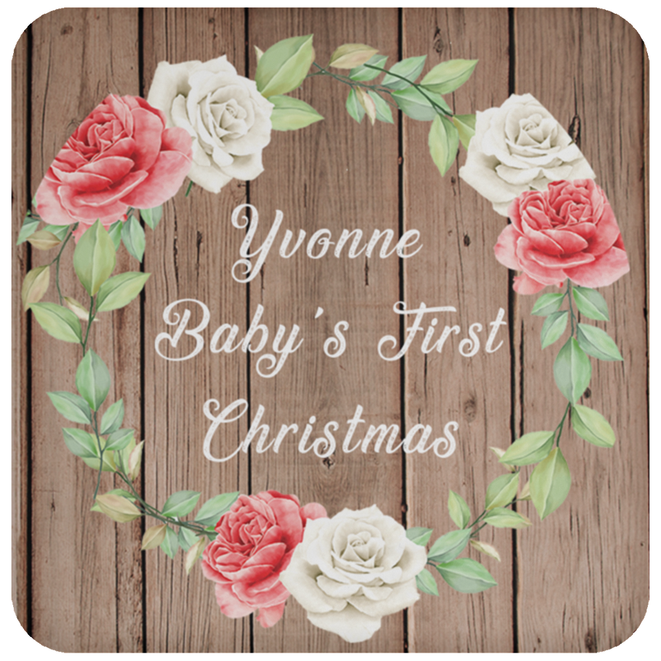 Yvonne Baby's First Christmas - Drink Coaster B