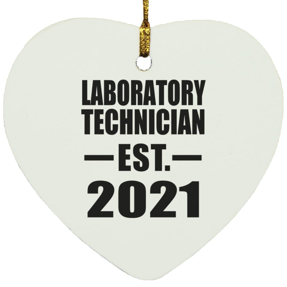 Laboratory Technician Established EST. 2021 - Heart Ornament