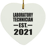 Laboratory Technician Established EST. 2021 - Heart Ornament