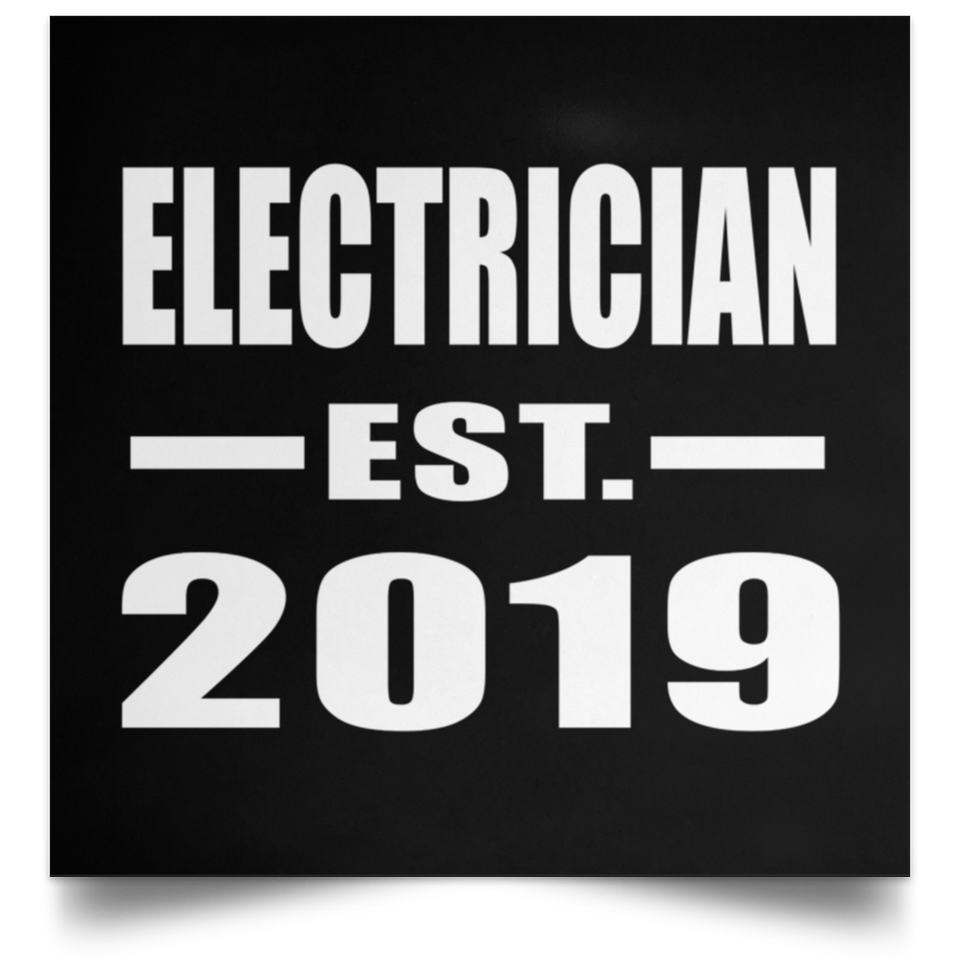 Electrician Established EST. 2019 - Poster Square