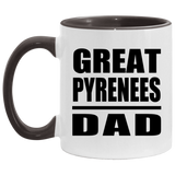Great Pyrenees Dad - 11oz Accent Mug Black