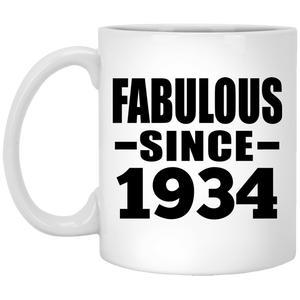90th Birthday Fabulous Since 1934 - 11 Oz Coffee Mug