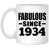 90th Birthday Fabulous Since 1934 - 11 Oz Coffee Mug
