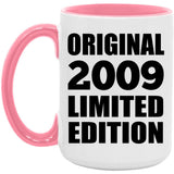 15th Birthday Original 2009 Limited Edition - 15oz Accent Mug Pink