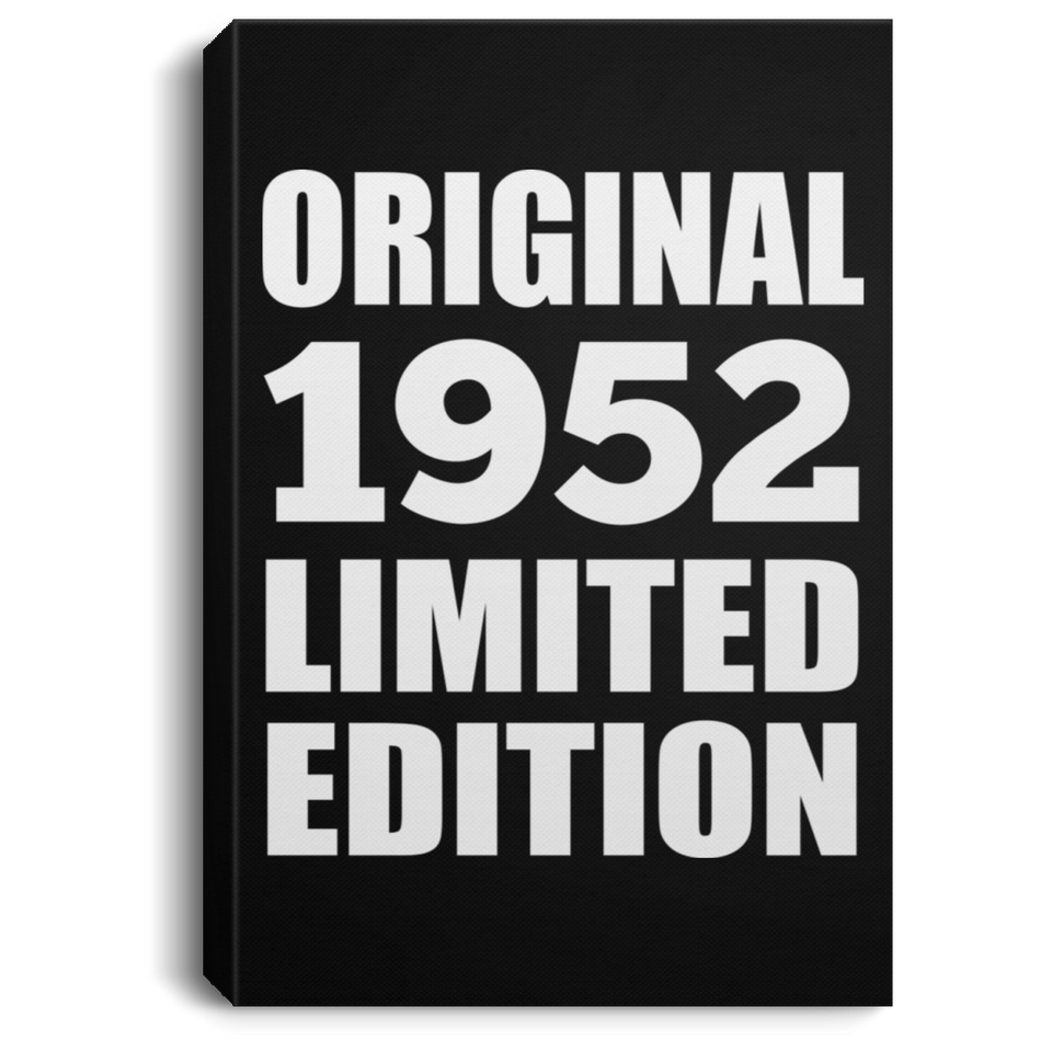 72nd Birthday Original 1952 Limited Edition - Canvas Portrait