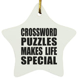 Crossword Puzzles Makes Life Special - Star Ornament