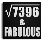 86th Birthday Square Root of 7396 & Fabulous - Canvas Square
