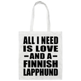 All I Need Is Love And A Finnish Lapphund - Tote Bag White