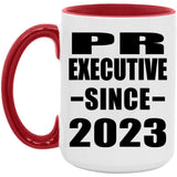 PR Executive Since 2023 - 15oz Accent Mug Red