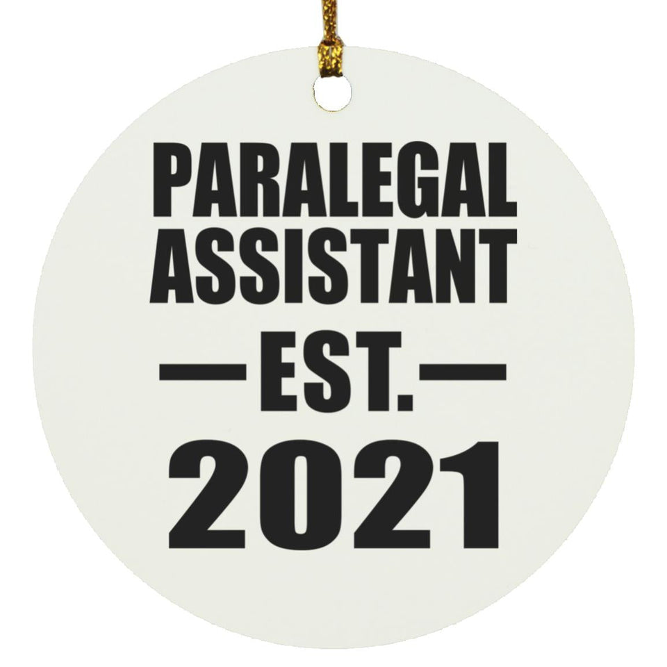 Paralegal Assistant Established EST. 2021 - Circle Ornament