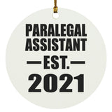 Paralegal Assistant Established EST. 2021 - Circle Ornament