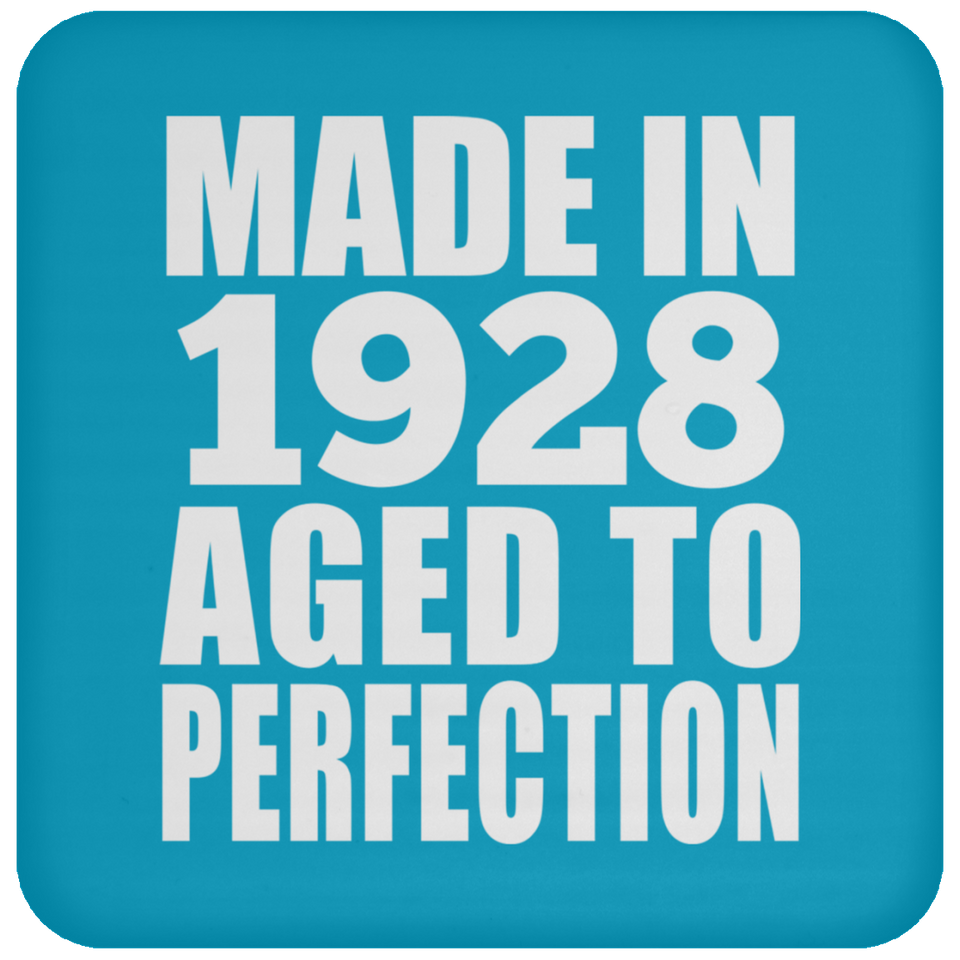96th Birthday Made In 1928 Aged to Perfection - Drink Coaster