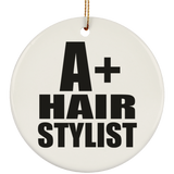 A+ Hair Stylist - Circle Ornament