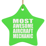 Most Awesome Aircraft Mechanic - Star Ornament
