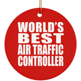 World's Best Air Traffic Controller - Circle Ornament