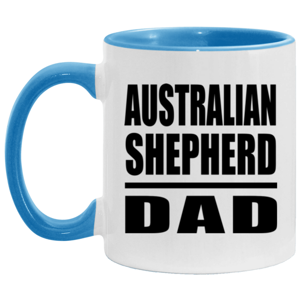 Australian Shepherd Dad - 11oz Accent Mug Blue