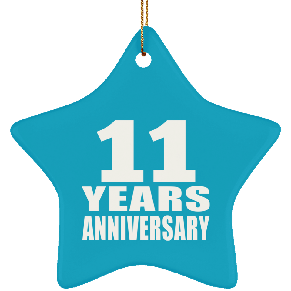 11th Anniversary 11 Years - Star Ornament