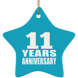 11th Anniversary 11 Years - Star Ornament