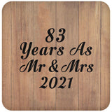 83 Years As Mr & Mrs 2021 - Drink Coaster C